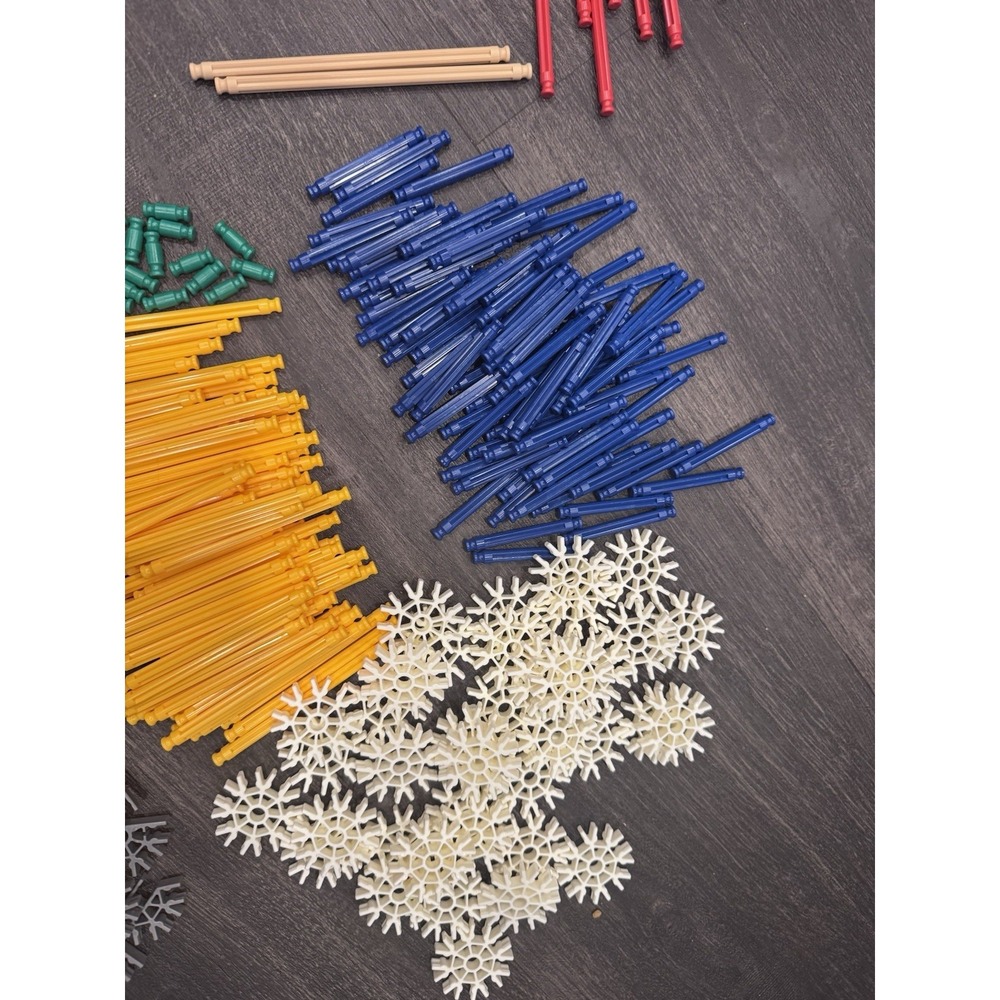 527 K'NEX RODS CONNECTORS Mixed Bulk Lot Replacement Parts KNEX Organized - Picture 4 of 10